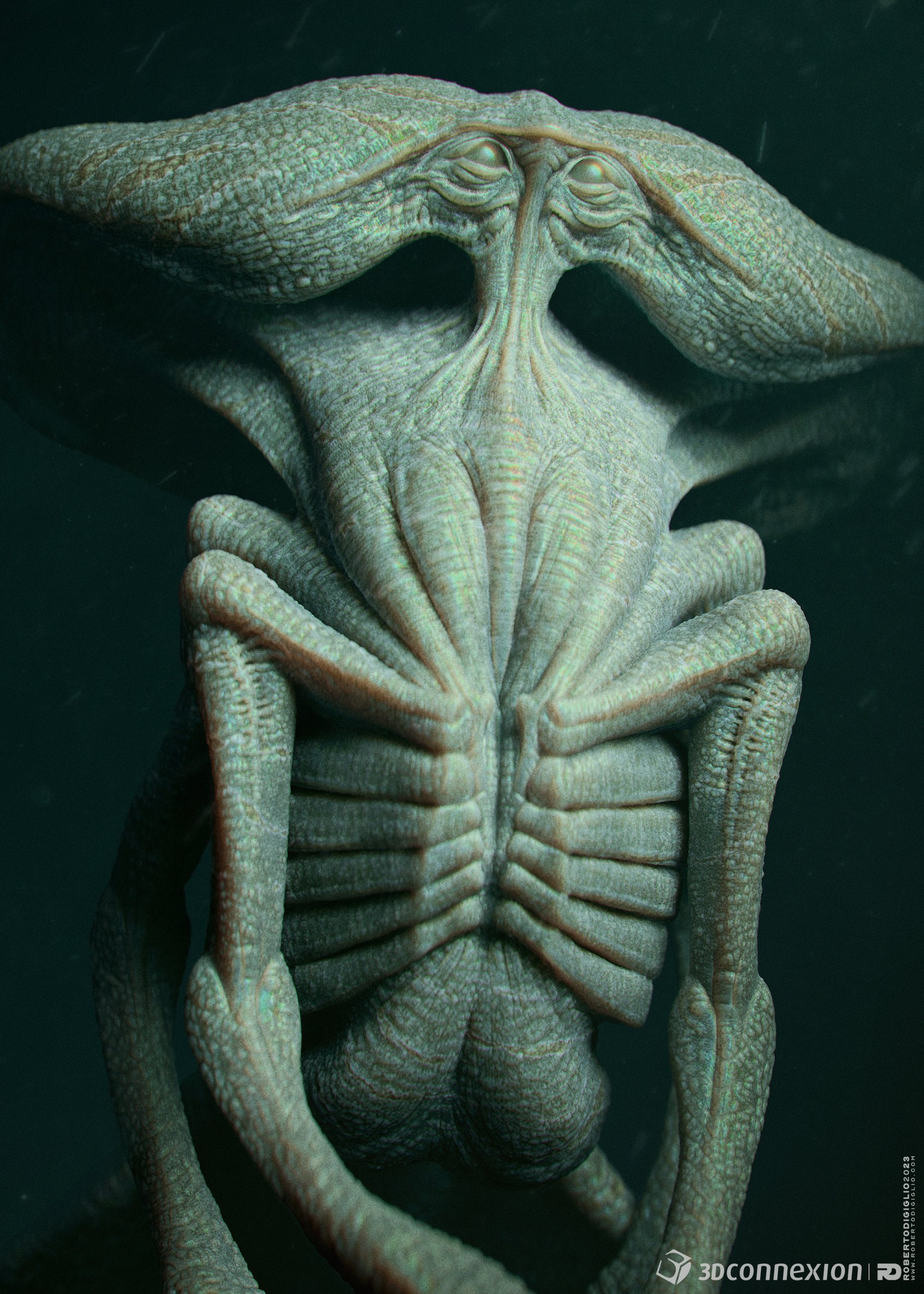 Alien of the Depths — a deep-sea alien creature, creature design by Roberto Digiglio
