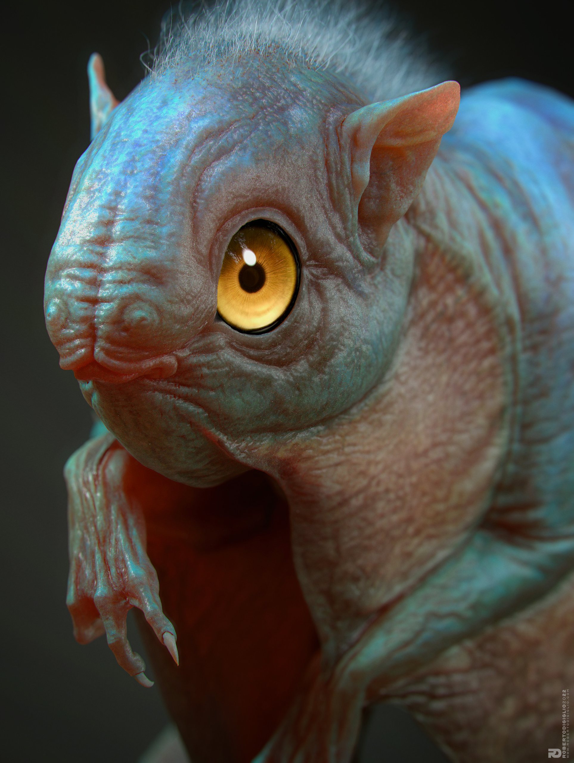 Alien Rodent — image 3: a small alien rodent between a springhare and a flying squirrel, creature design by Roberto Digiglio