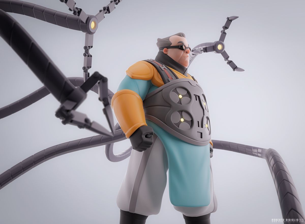 Doctor Octopus — Fan Art — Doctor Octopus reimagined in a Disney Infinity style, character design by Roberto Digiglio — final render