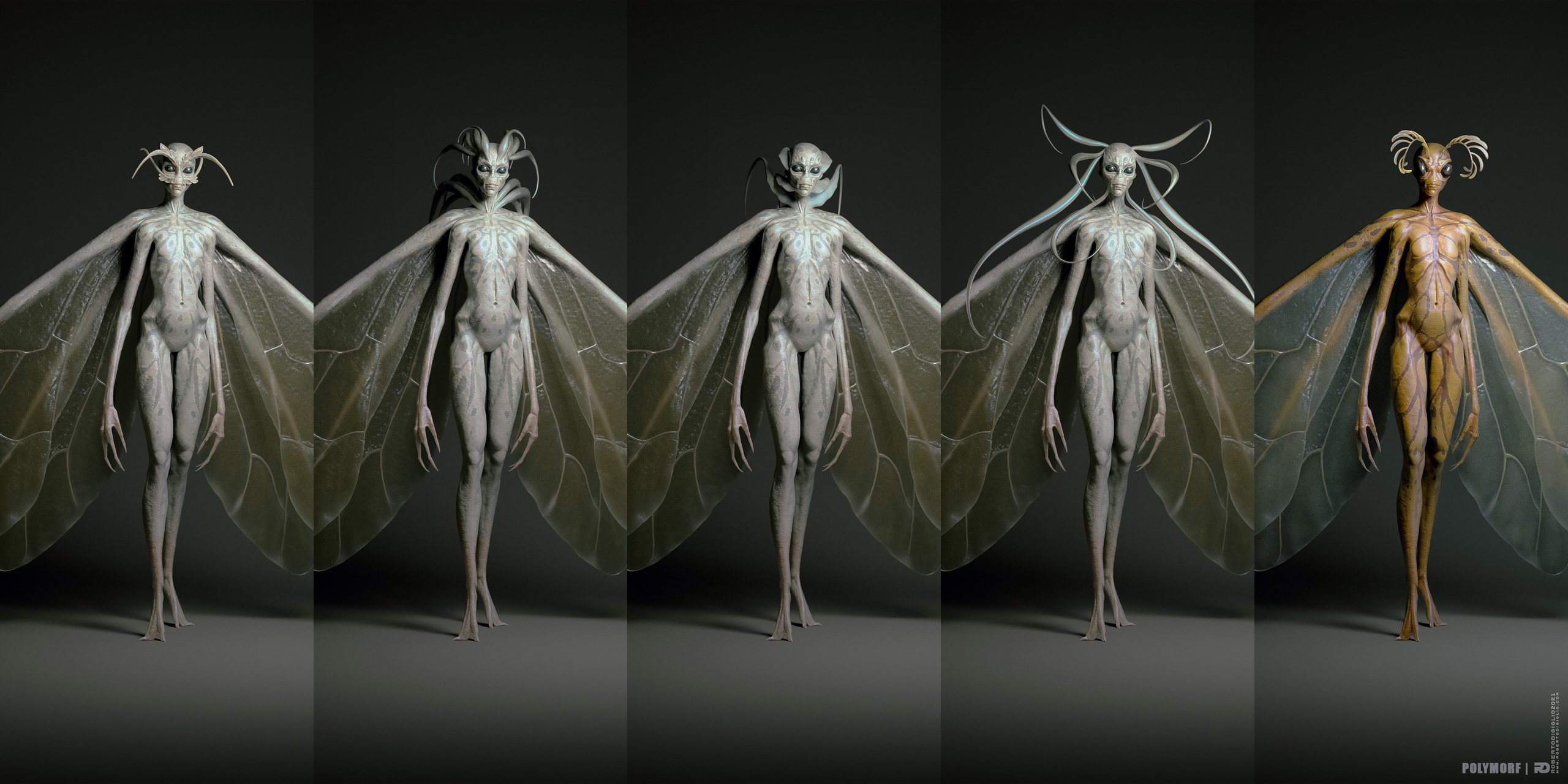 Symbiosis — Children of Compost — Variations: a post-human symbiont character for the SYMBIOSIS VR performance, character design by Roberto Digiglio
