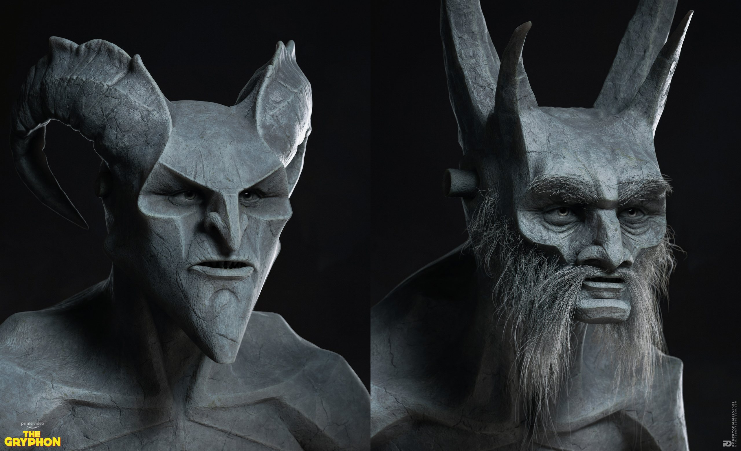 The Gryphon — The Horned Ones — Gosia and Fendia: a horned character designed for The Gryphon on Amazon Prime Video, character design by Roberto Digiglio