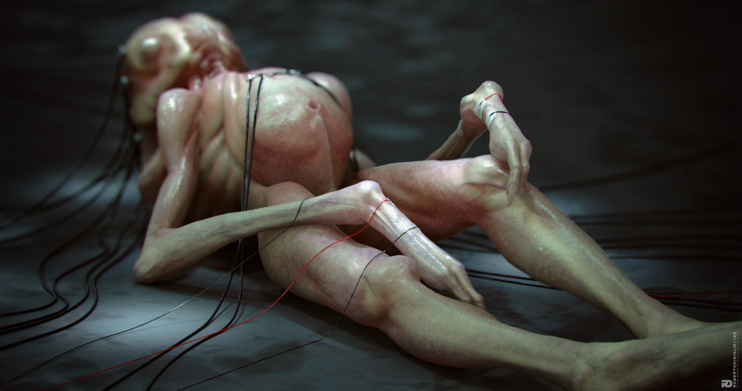 The Magic of Life — image 5: an artificial creature in fetal incubation, creature design by Roberto Digiglio